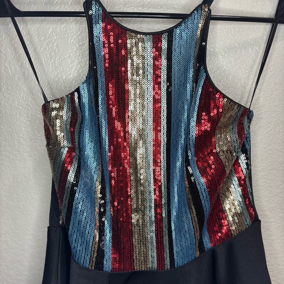 Pink Owl Sequin Party Dress - Picture 2 of 4